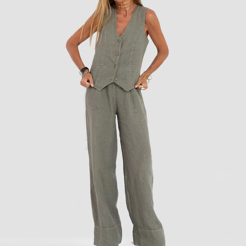 Minimalist Vest Two-Piece Set