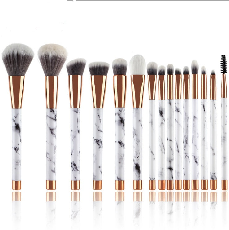 11 Piece of Marble Makeup Brush Set