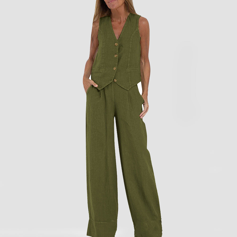 Minimalist Vest Two-Piece Set