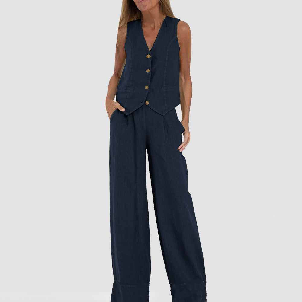 Minimalist Vest Two-Piece Set