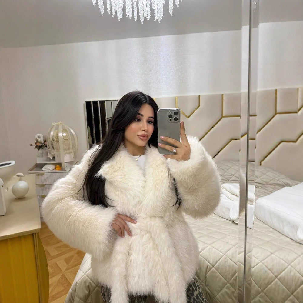 Plush Polo Collar Cozy Coat