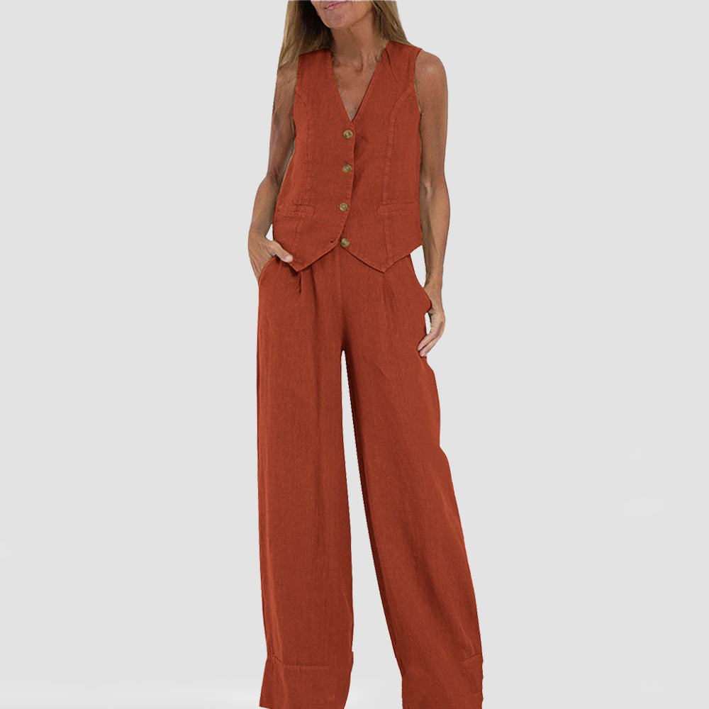 Minimalist Vest Two-Piece Set