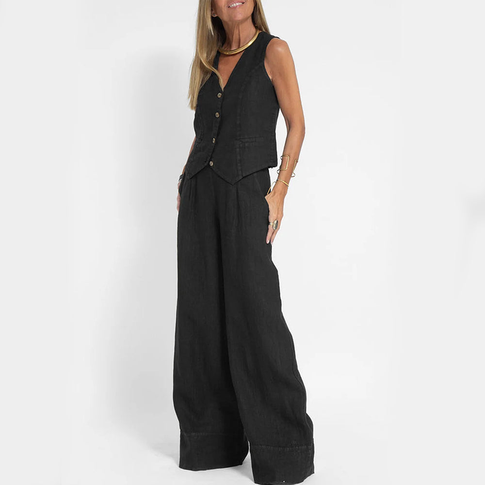 Minimalist Vest Two-Piece Set