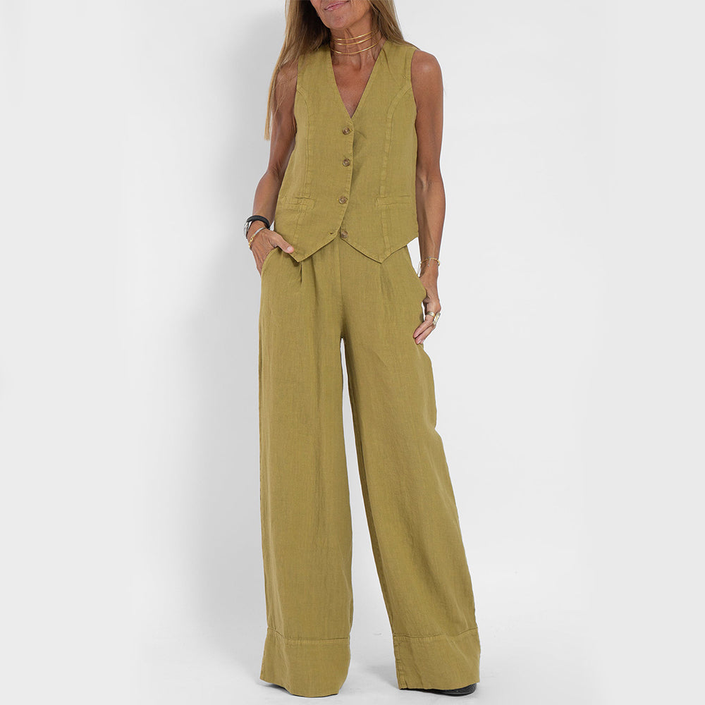 Minimalist Vest Two-Piece Set