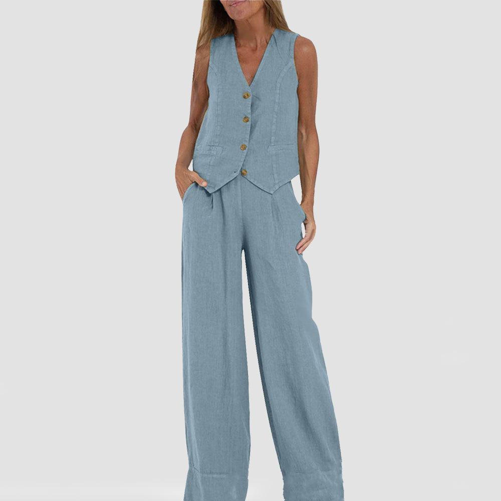 Minimalist Vest Two-Piece Set