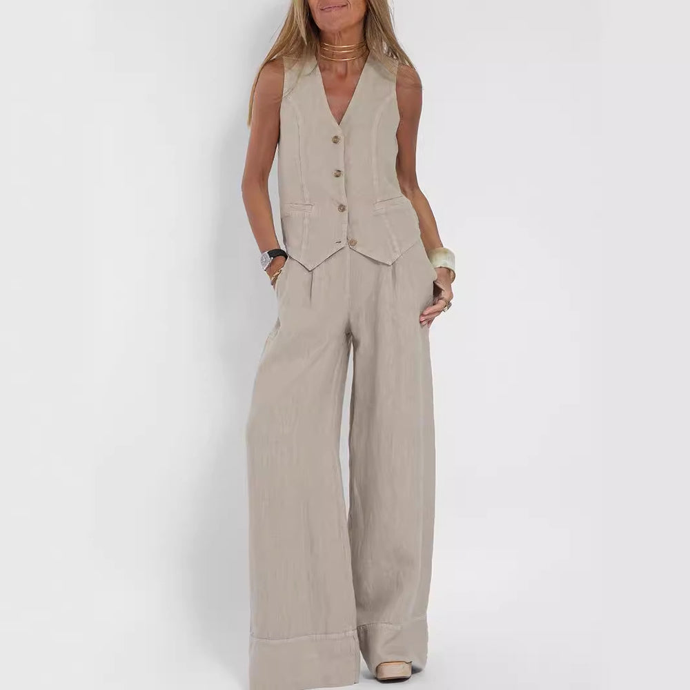 Minimalist Vest Two-Piece Set