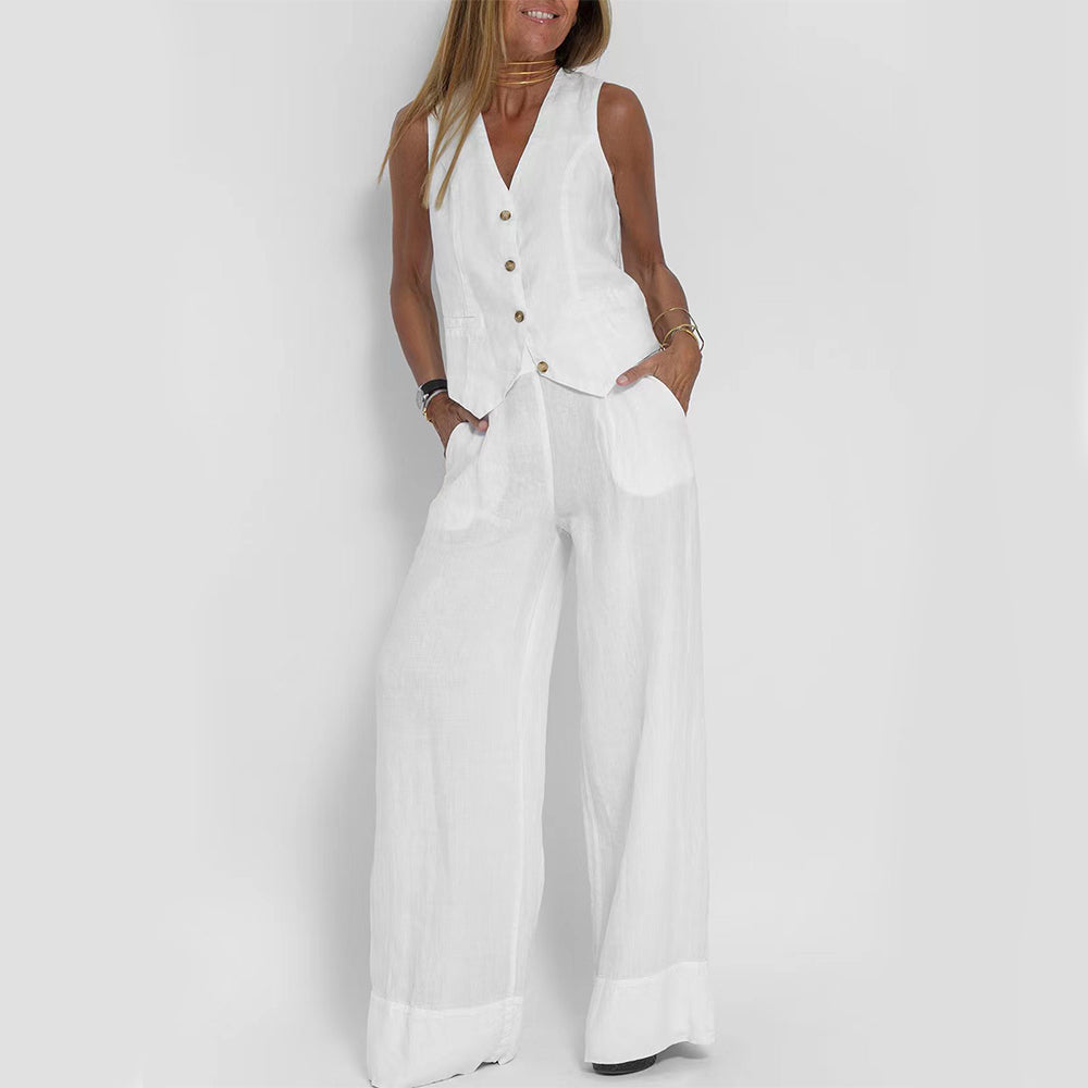 Minimalist Vest Two-Piece Set